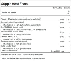 Andrew Lessman Cruciferous Extracts capsules closeup highlighting polyphenols and sulforaphane