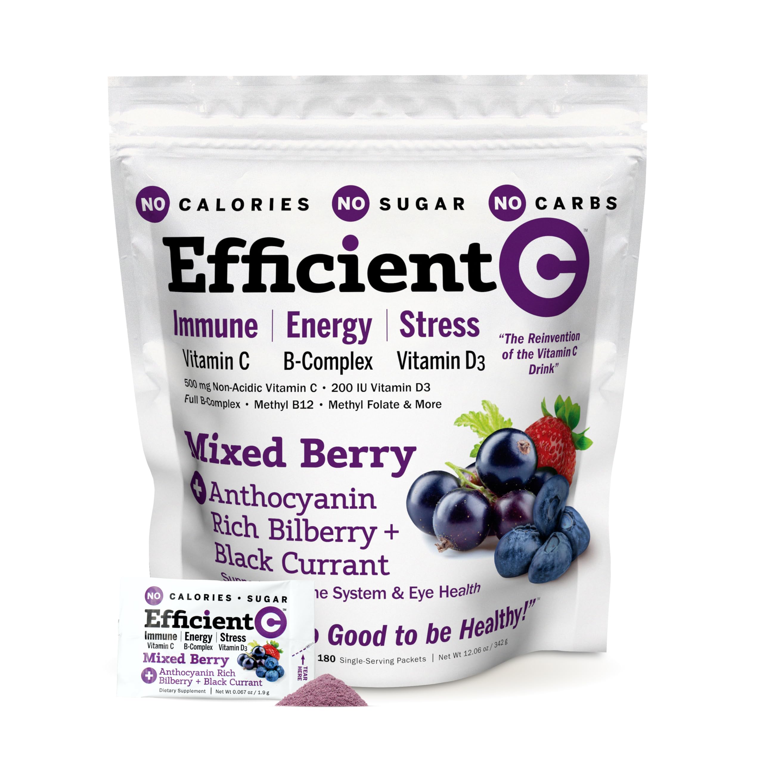 Andrew Lessman Efficient C Mixed Berry bottle designed for easy daily intake