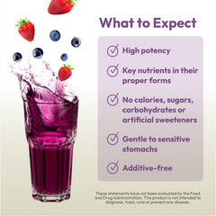Ingredients panel shows key nutrients in a clean formula