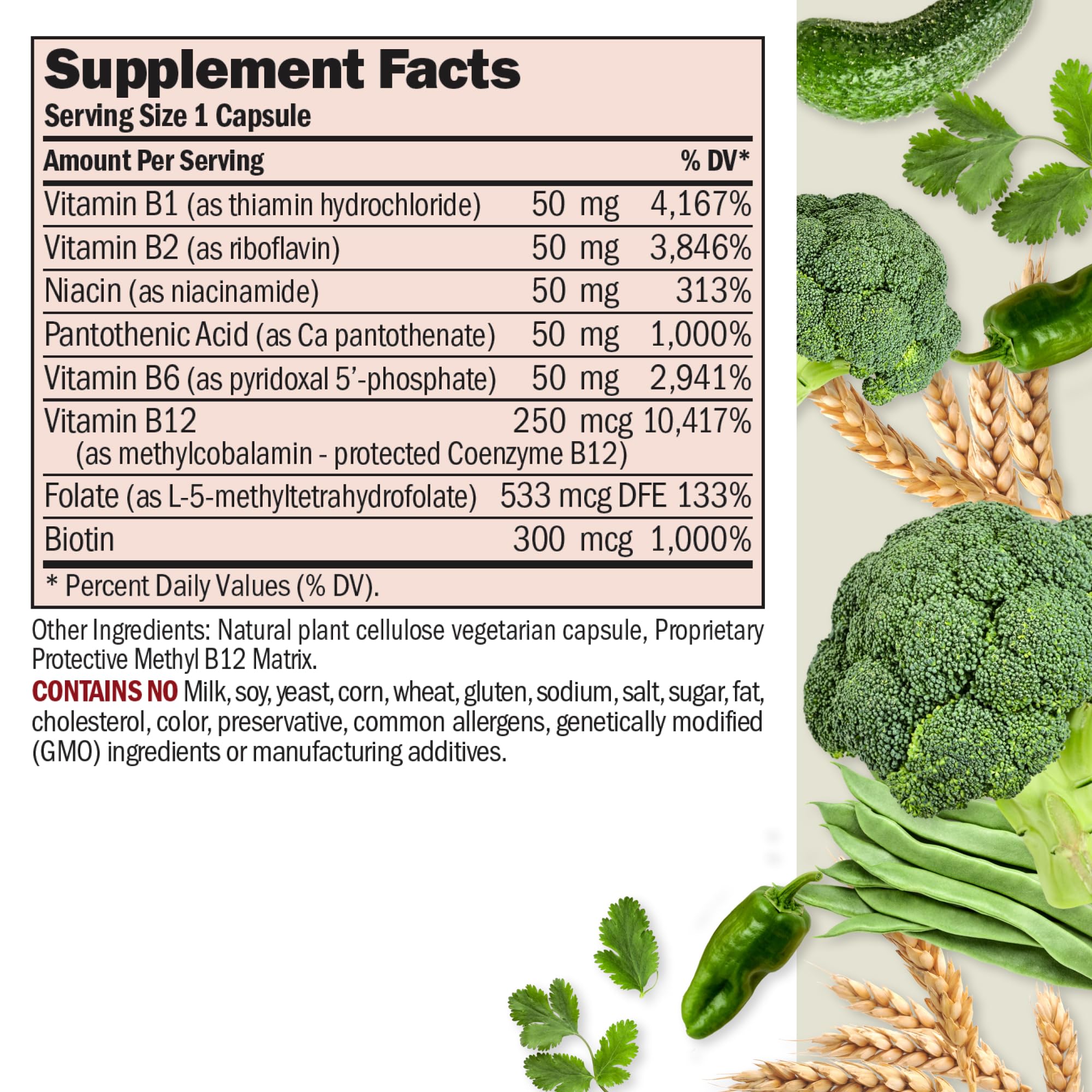 Andrew Lessman High Potency B-Complex capsules in hand for easy daily intake.