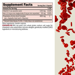 Andrew Lessman Iron Plus capsules, small and easy to swallow for daily iron support.