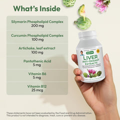 ANDREW LESSMAN Liver Anti-Oxidant Extracts label detail with key ingredients