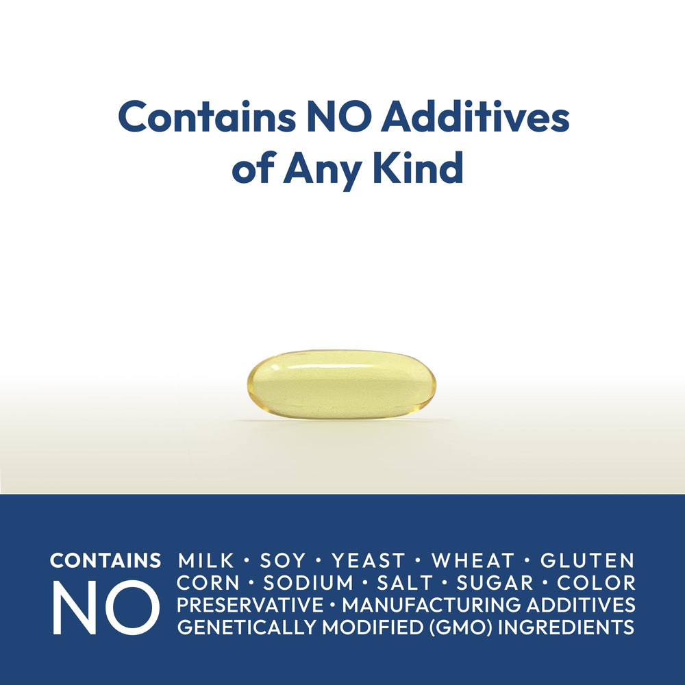 DHA/EPA/DPA icons on Andrew Lessman Omega-3 Orange container for cognitive and eye support.