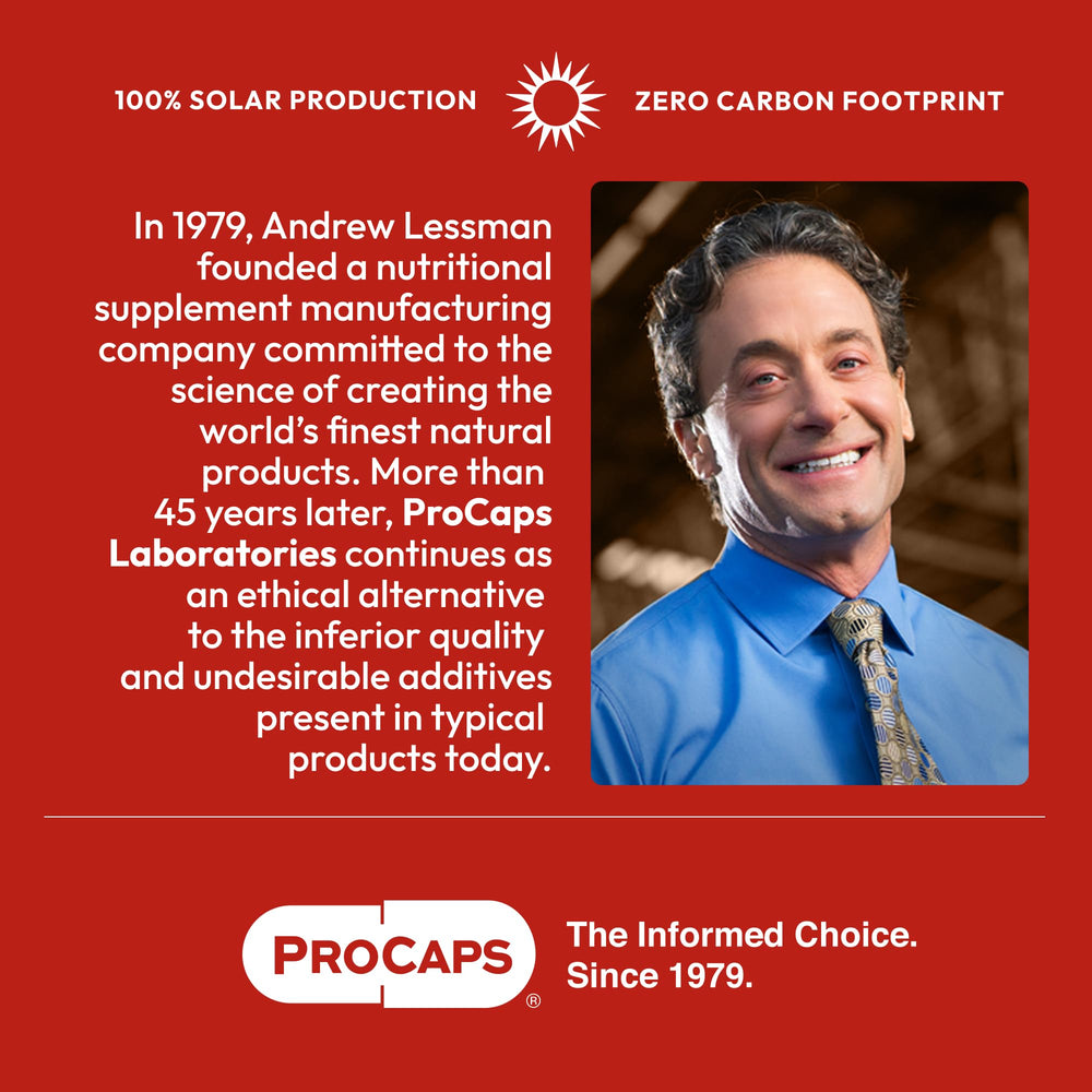 Solar-powered ProCaps facility image showing ethical manufacturing and sustainability.