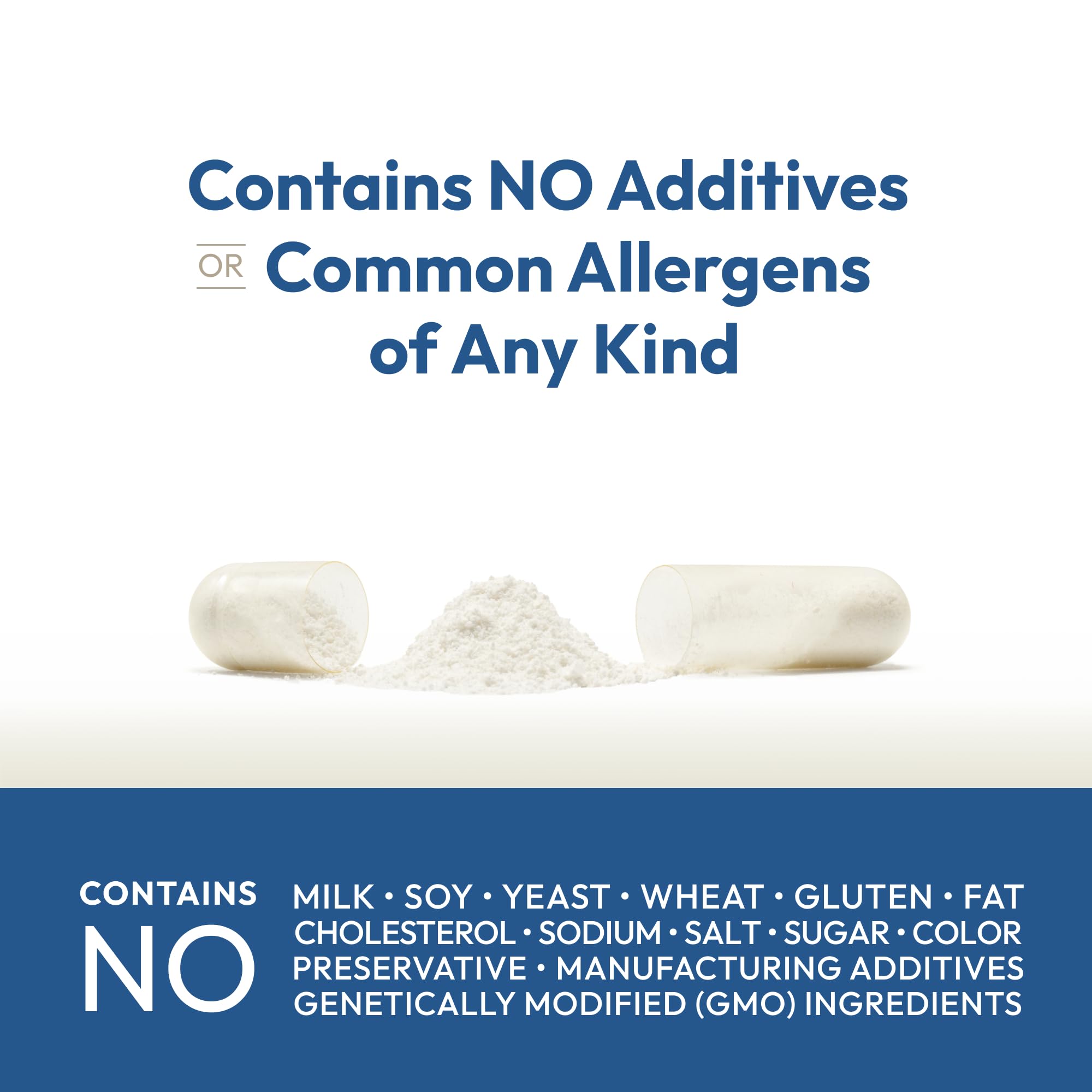Andrew Lessman Ultimate Calcium-Magnesium dairy-free gluten-free icons reassure allergen safety