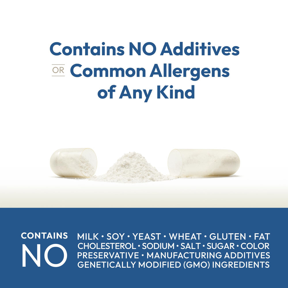 Andrew Lessman Ultimate Calcium-Magnesium dairy-free gluten-free icons reassure allergen safety
