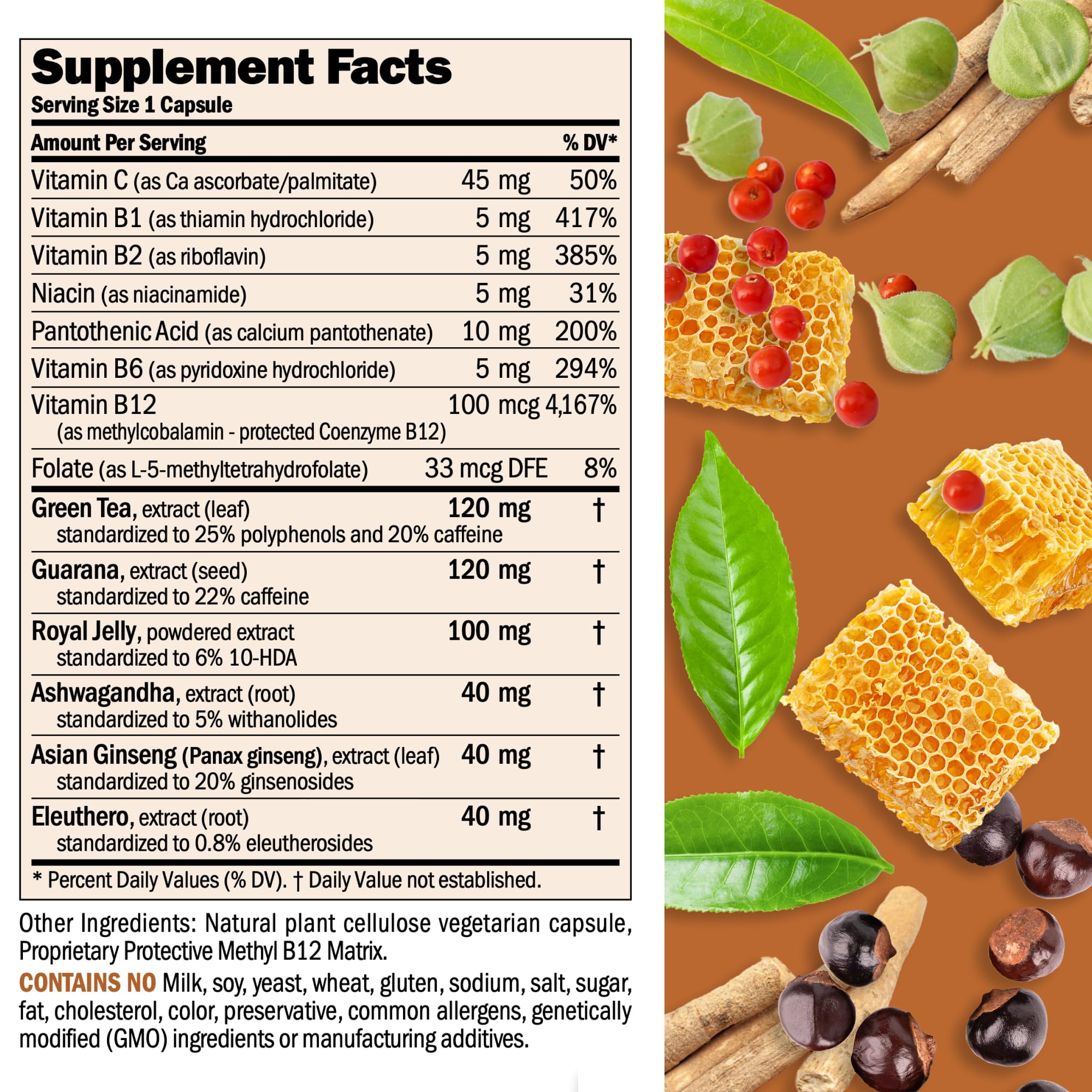 Close-up of Urgent Energy capsules highlighting pure bio-active ingredients for steady energy support