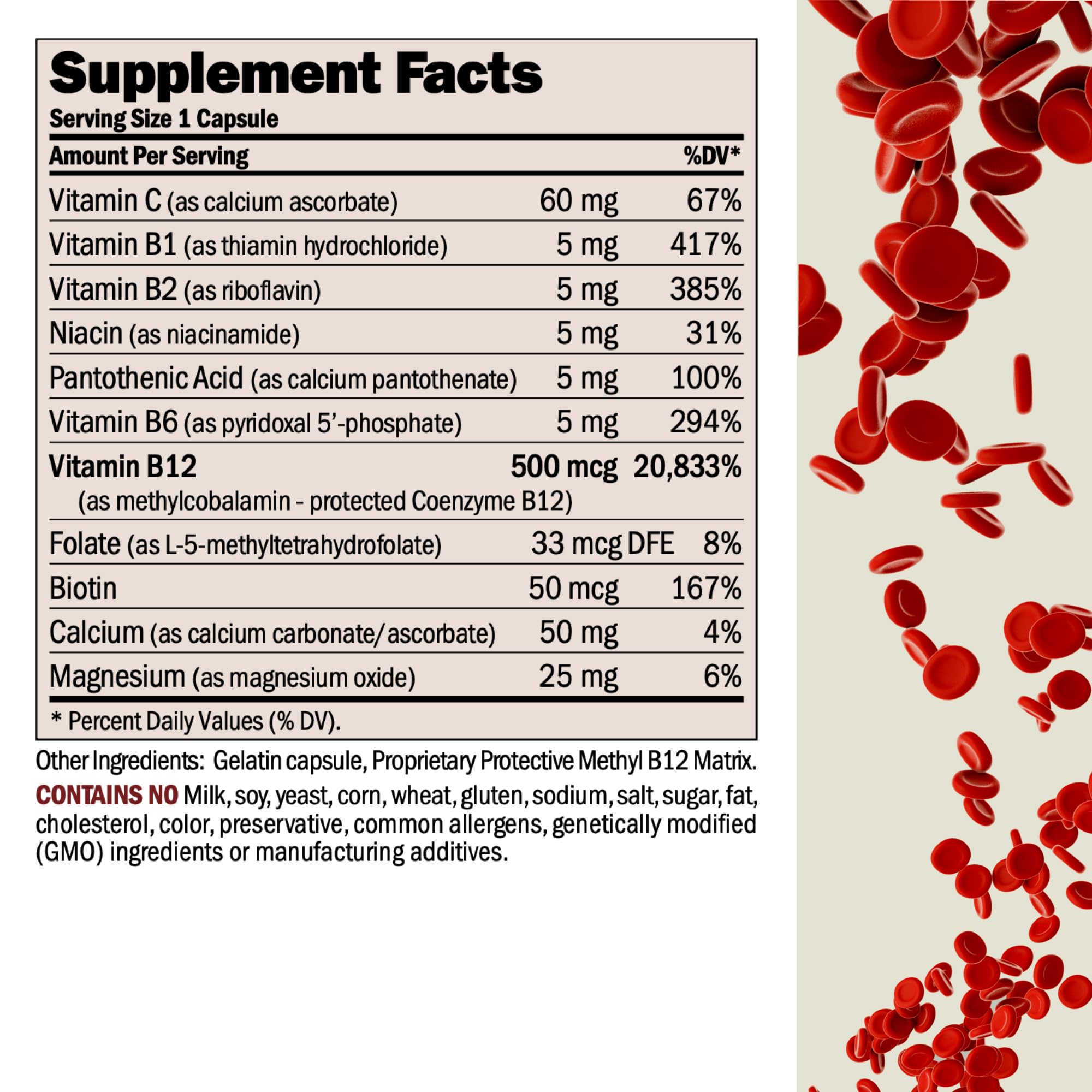 Andrew Lessman Vitamin B12 500 with B-complex enriched formula for daily vitality.