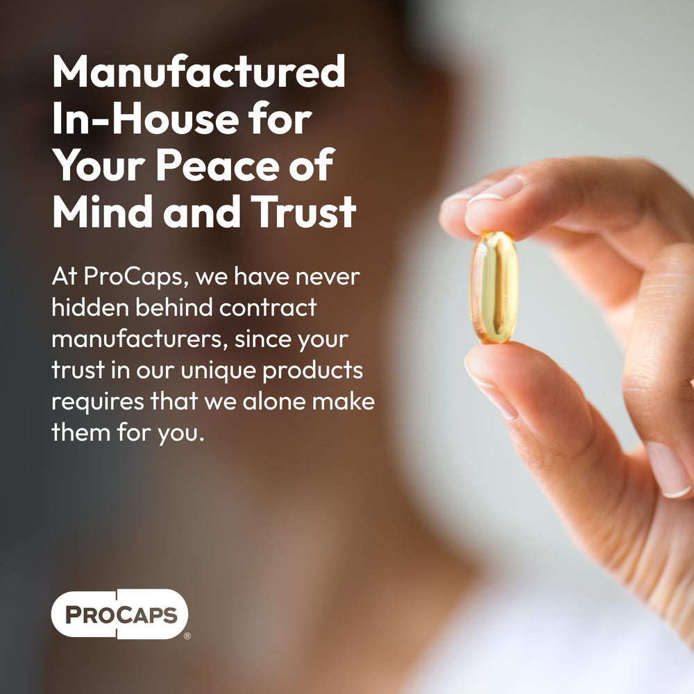 Capsules in hand suggest convenient, quick daily intake.