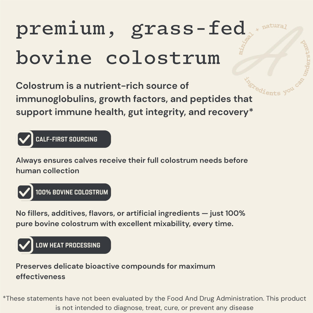 Anea Nutrition Colostrum mixed shake glass ready for daily recovery.