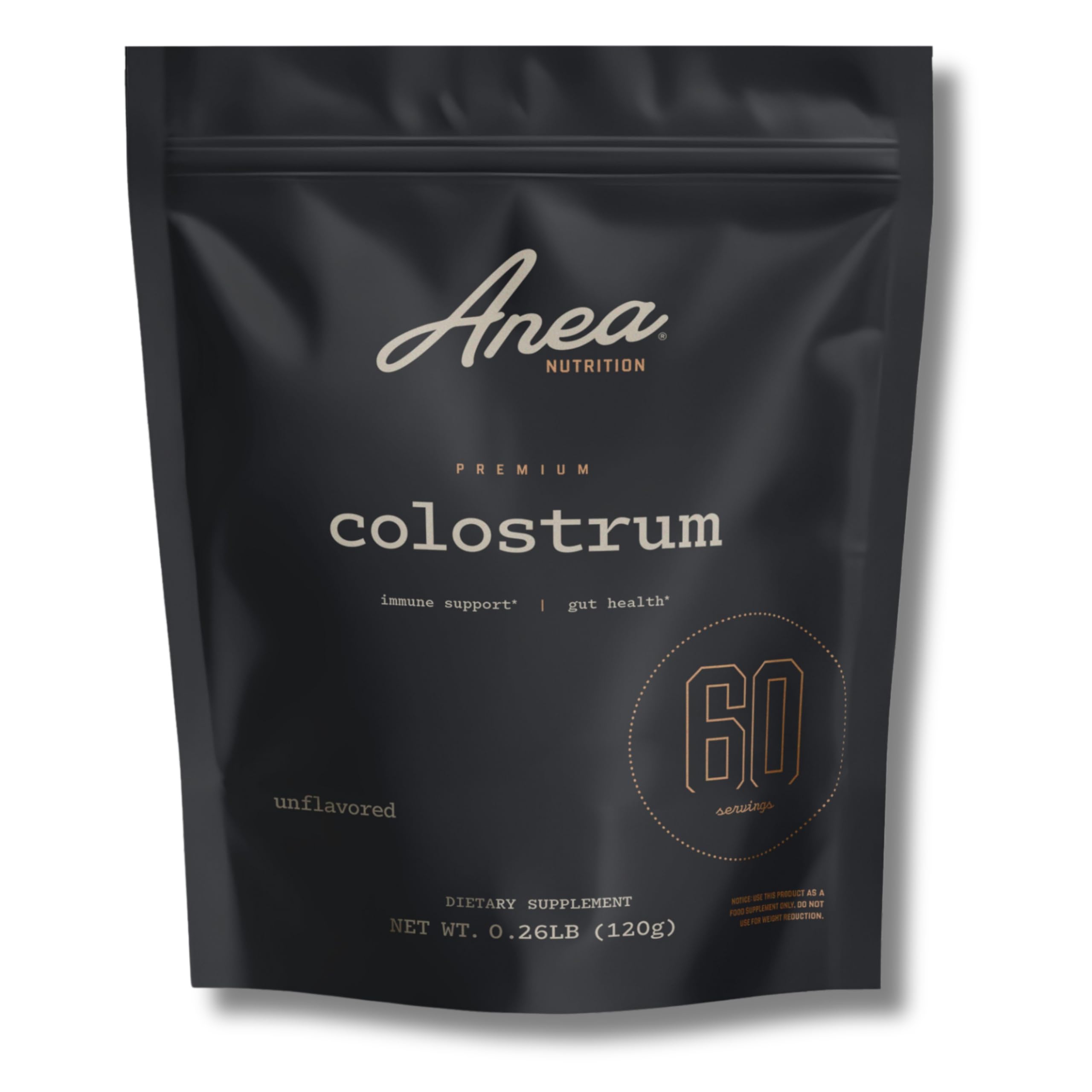 Anea Nutrition Colostrum Unflavored powder tin supports daily immune readiness.