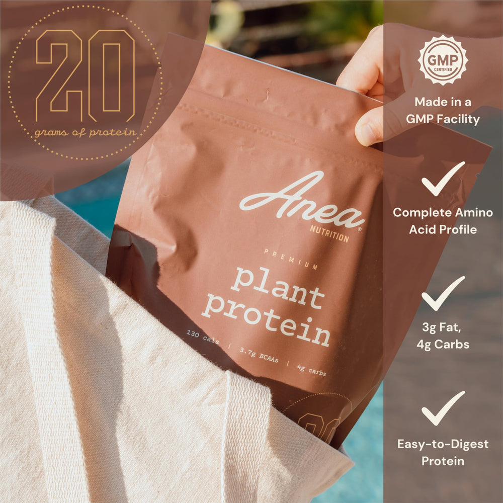 Anea Plant Protein Chocolate spoon-dispense demonstrates convenient serving measure.