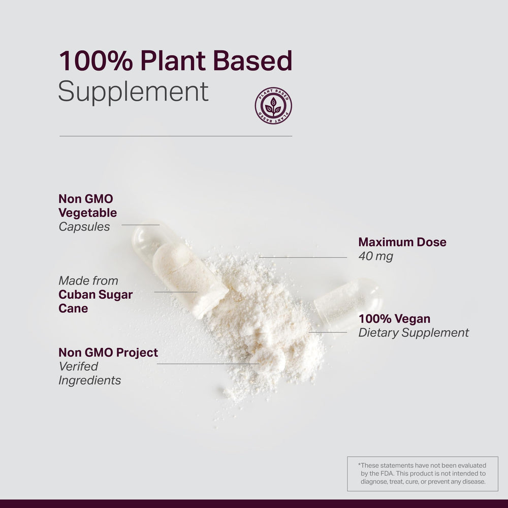 Anew Vita Policosanol capsules, easy 40 mg daily dose for routine wellness.