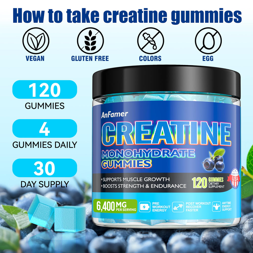 AnFamer gummies compact bottle ideal for gym bag and travel.