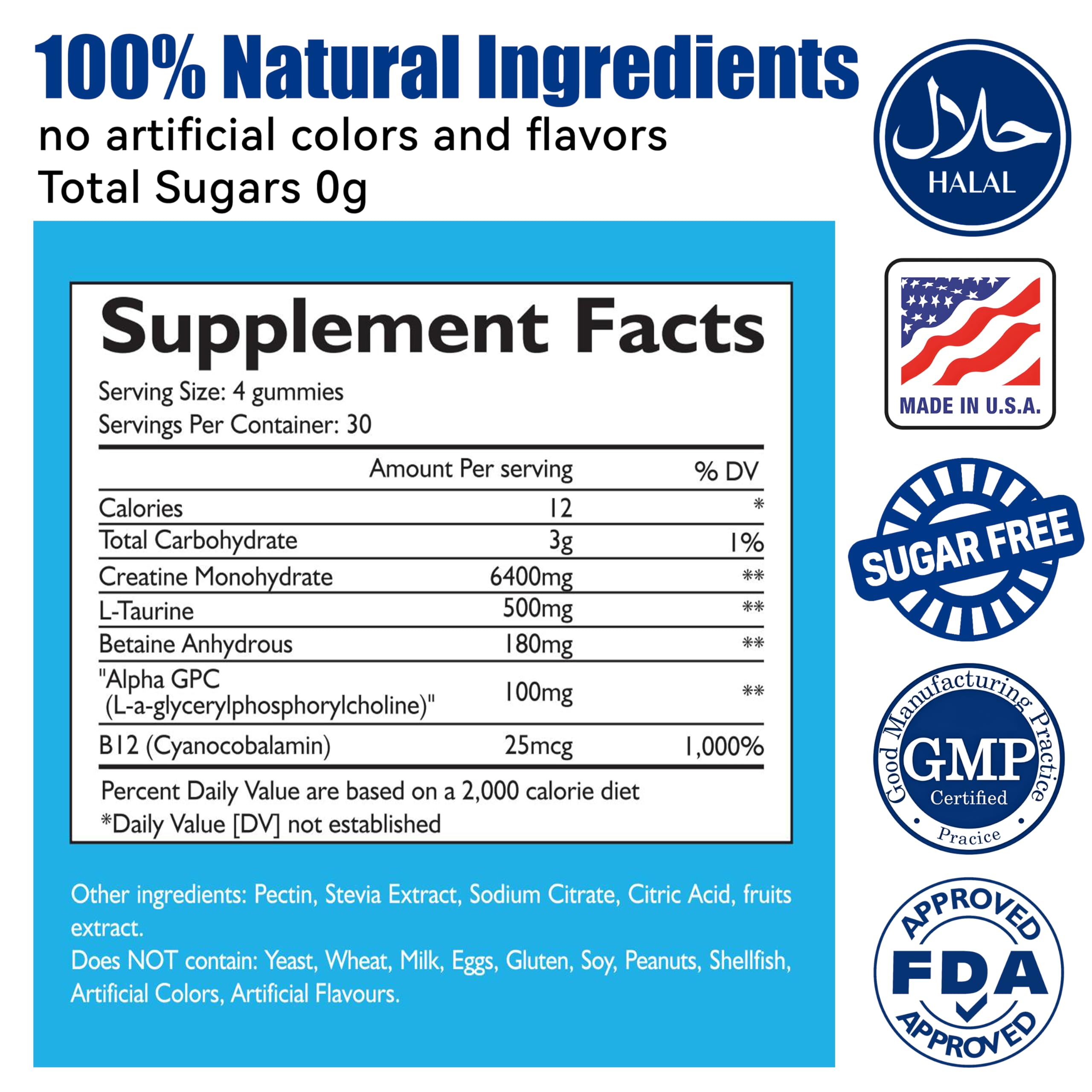 AnFamer vegan sugar-free gummies beside blueberries highlight flavor suitability.