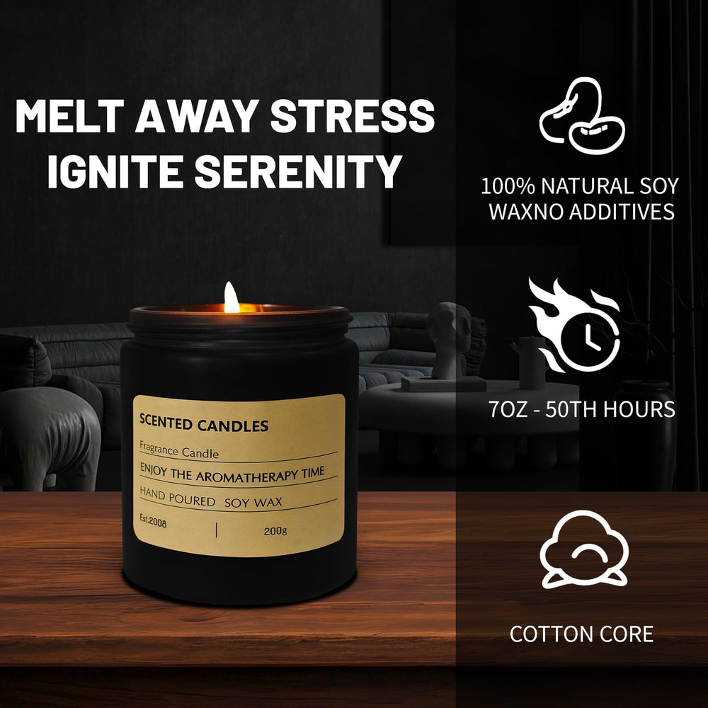 ANGEL RUILA black jar candle enhances modern masculine decor and ambiance
