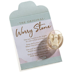AngelStar WORRY STONE Angelight wings outstretched, soothing display for bedside rituals