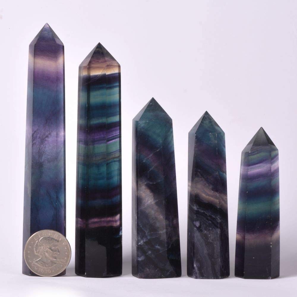 Angelstones faceted crystal prism with vivid hues for meditation and decor