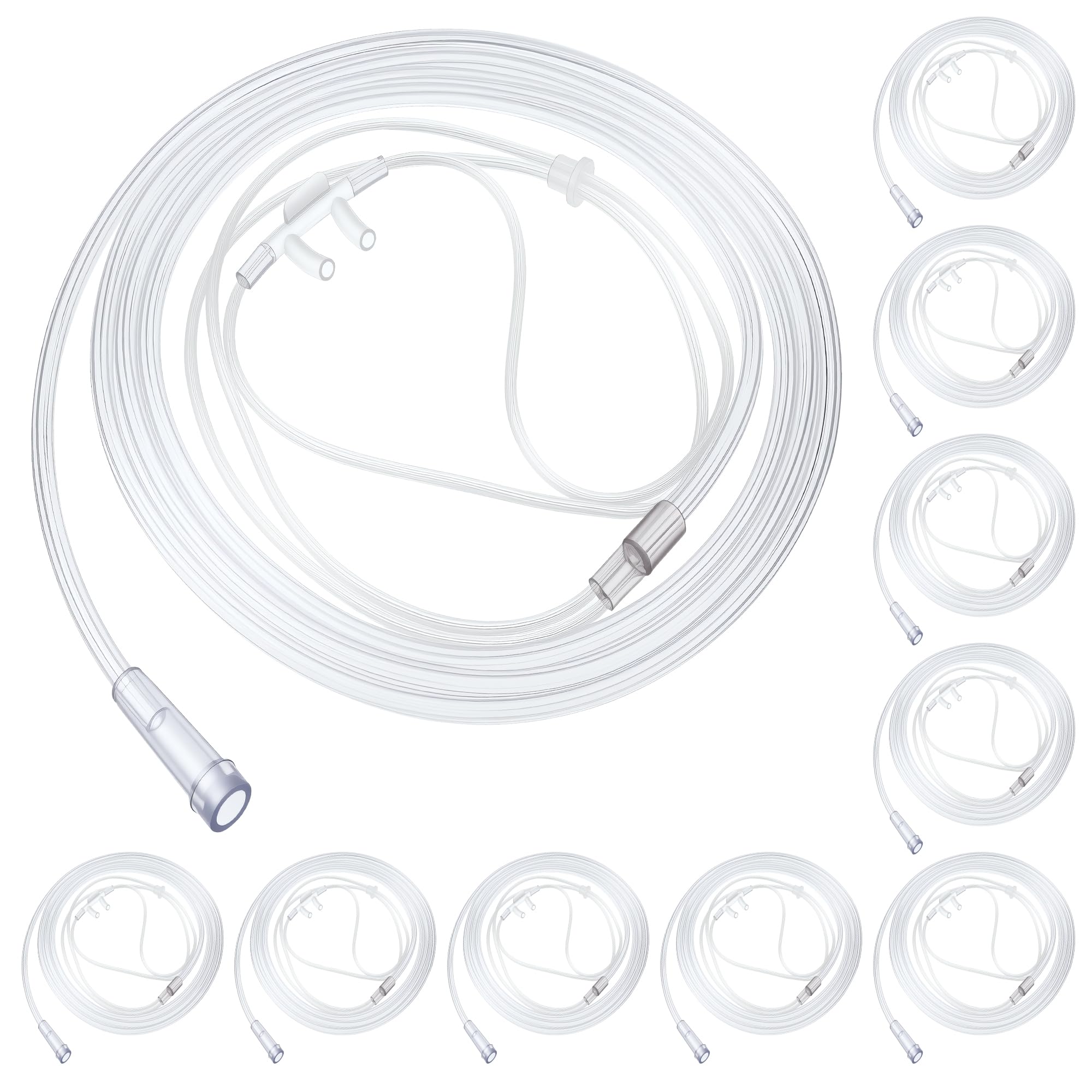 Anglechic 7ft nasal cannula with a soft curved nose piece for comfortable daily use.