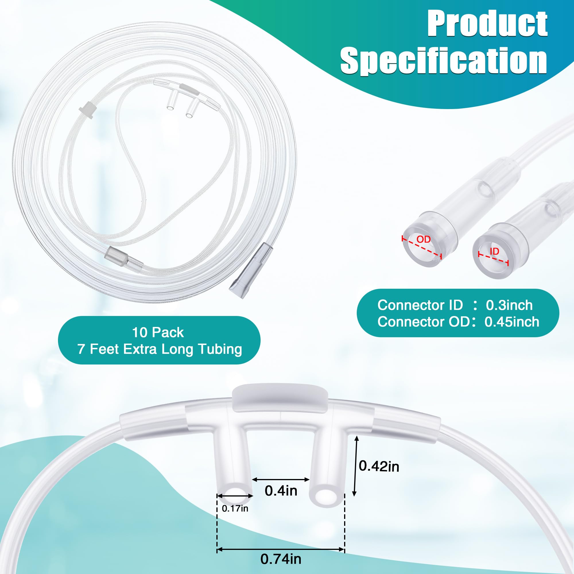 Anglechic curved nose piece provides gentle comfort during extended wear.