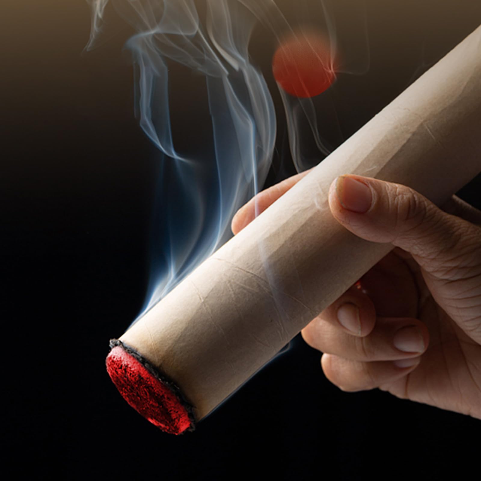 ANGLER DREAM moxa stick pack showing long-burning, low-smoke herbal sticks for home use.