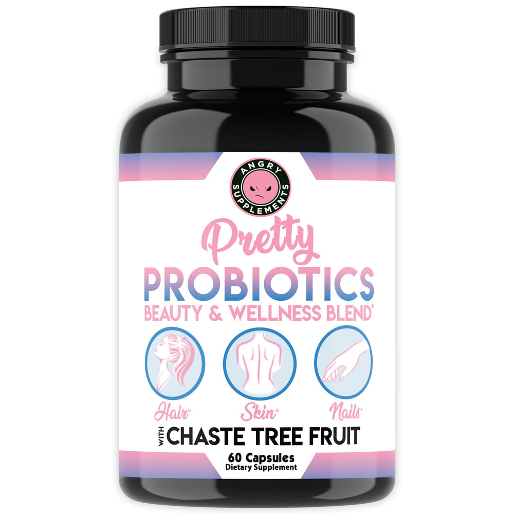 Pretty Probiotics for Women packaging front view signaling USA-made quality and testing.