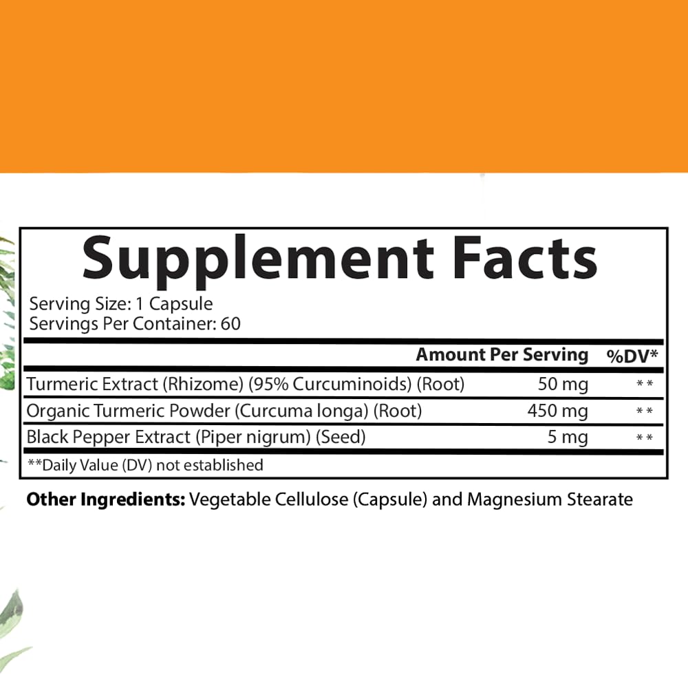 Angry Supplements vegan turmeric curcumin capsules with black pepper