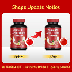 Angtai JN Apple Cider Vinegar Gummies closeup highlighting chewy texture and apple flavor