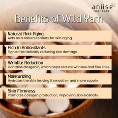 Aniise Wild Yam Eye Cream applied under the eye for hydration.