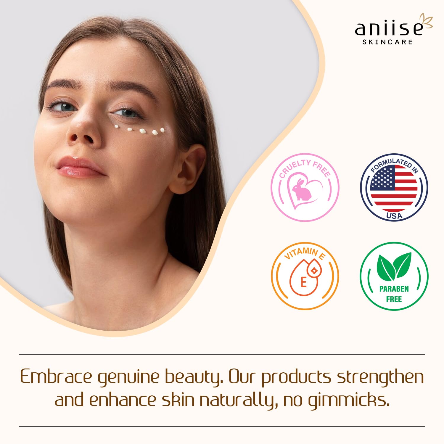Aniise Wild Yam Eye Cream nighttime routine setup.