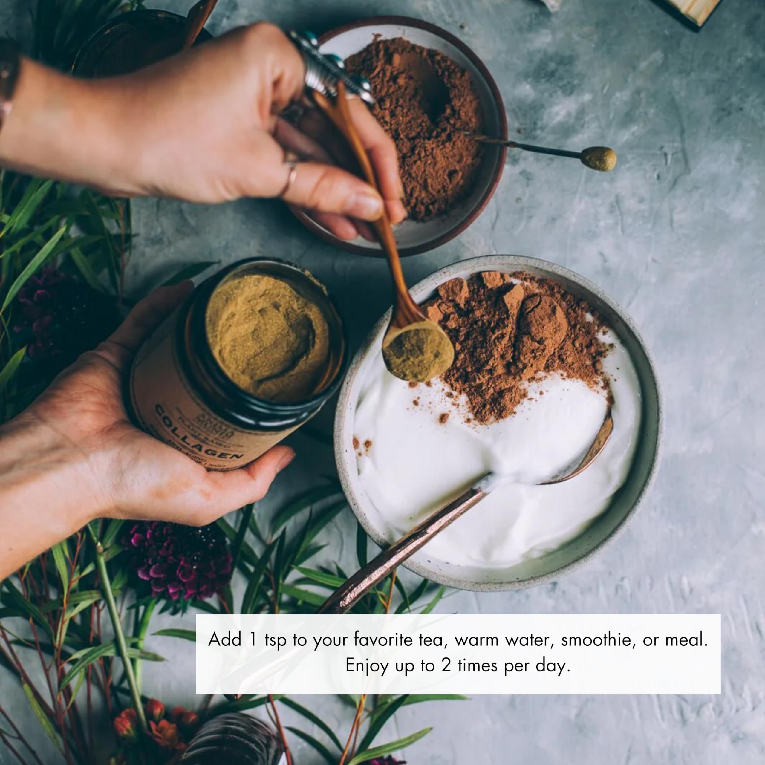 Anima Mundi powder dissolves easily into tea or water for quick daily use.