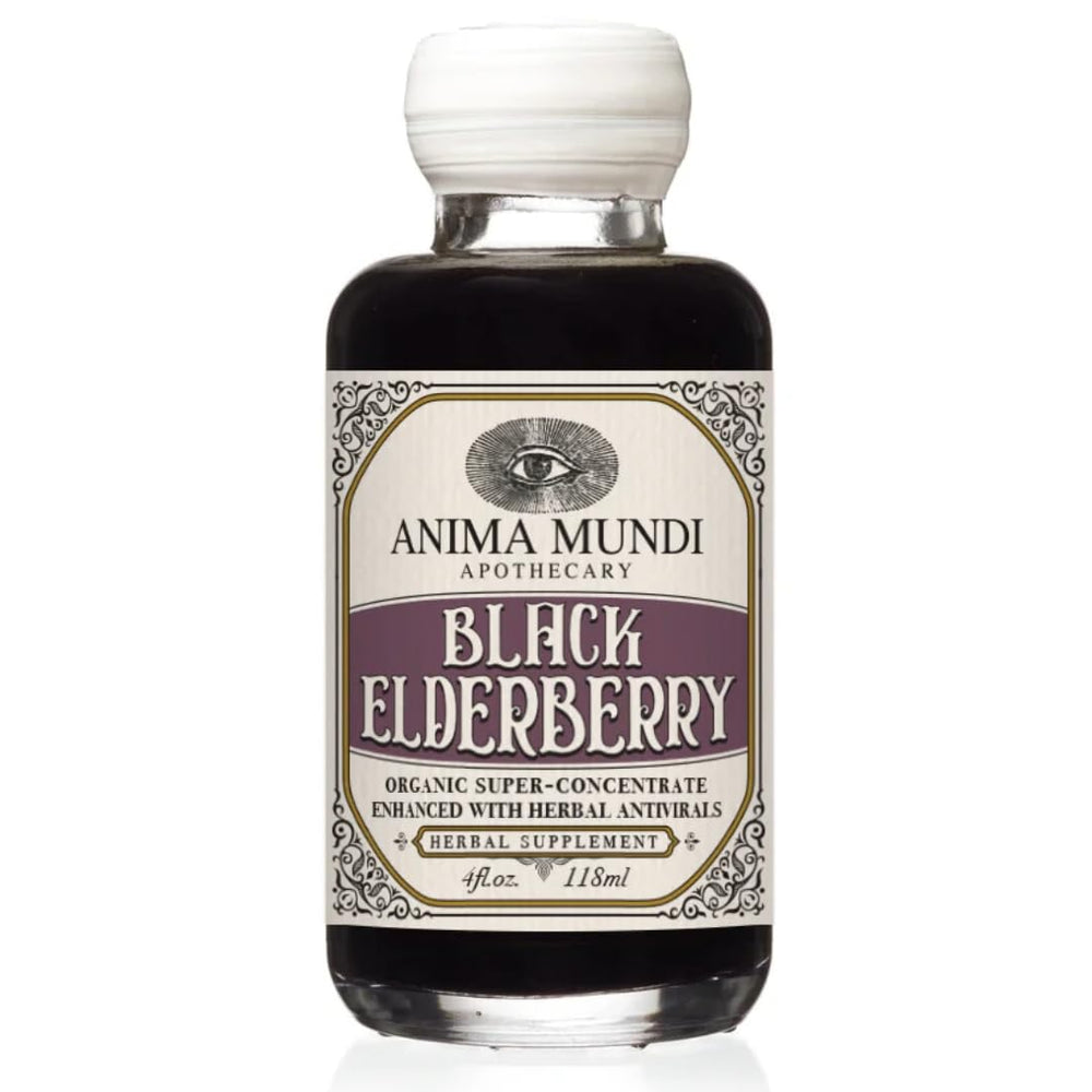 Anima Mundi Black Elderberry Syrup bottle-pour for daily use