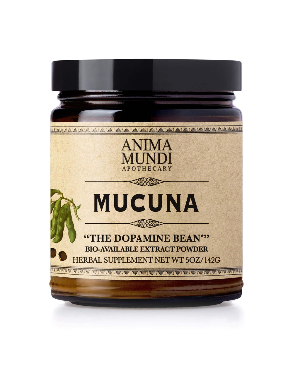 Anima Mundi Apothecary Mucuna Powder bottle front, ideal for daily mood support