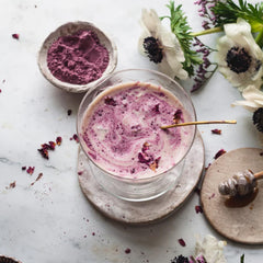 Anima Mundi Mucuna Powder poured into coffee for easy integration