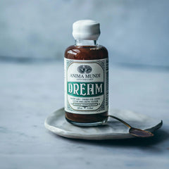 Anima Mundi Third Eye Tonic glass showcasing a peaceful evening routine