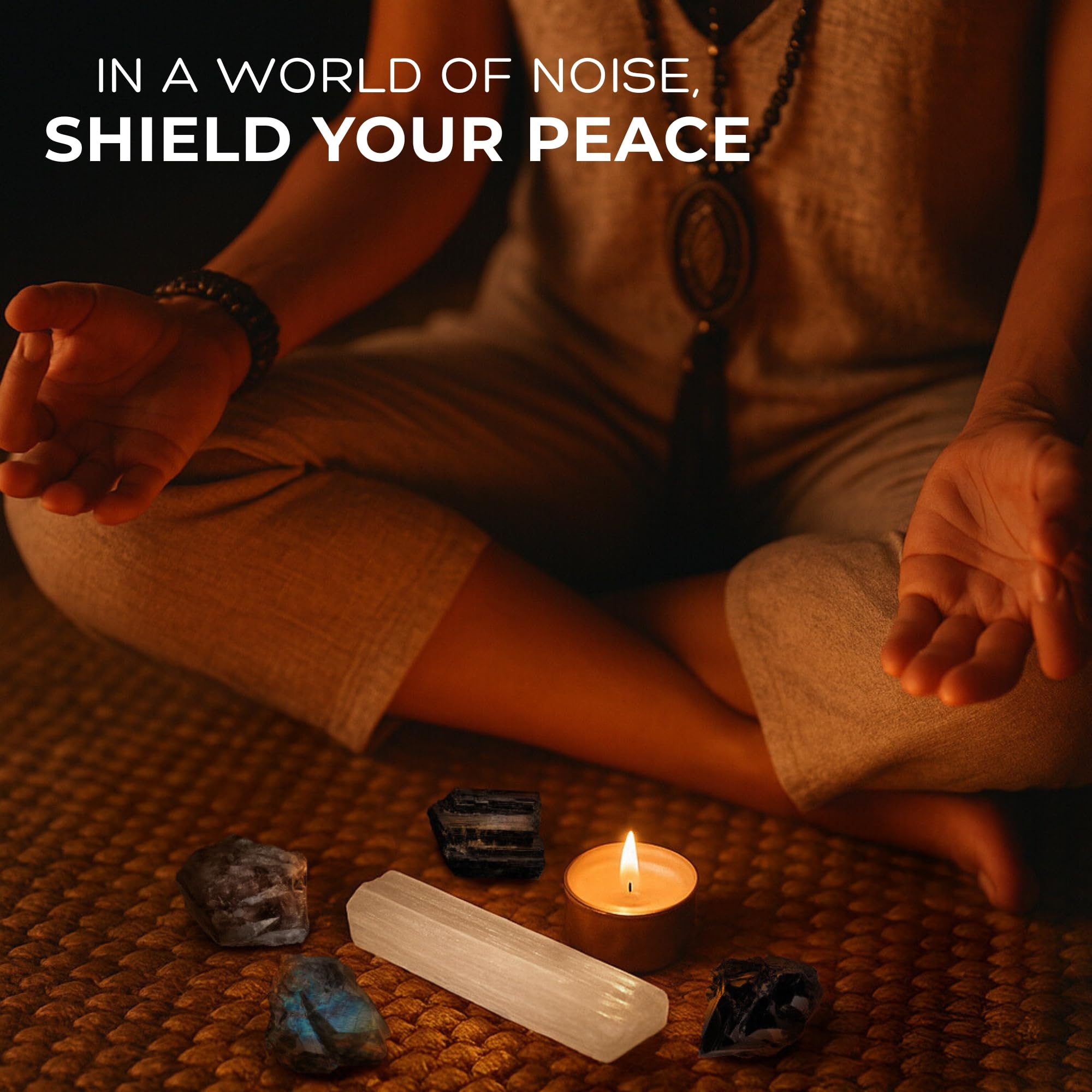 Anima Premium Protection Crystals Selenite bar for cleansing and energy refresh.