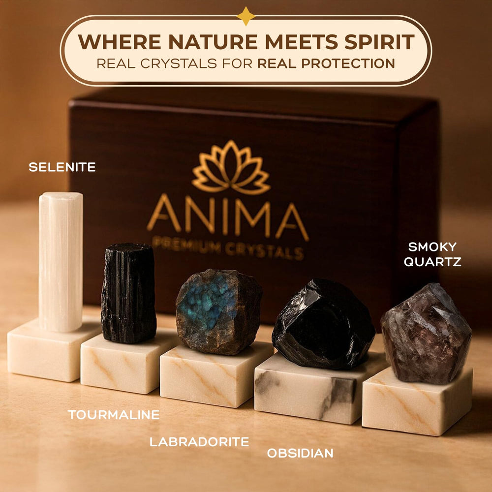 Anima Premium Protection Crystals Tourmaline raw stone for grounding and clarity.