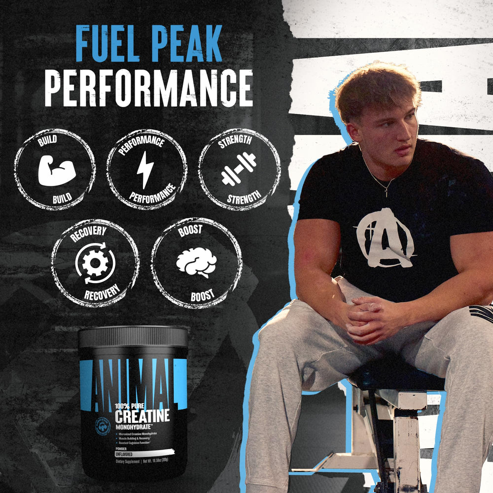 Animal Creatine Monohydrate powder dissolving quickly in water for instant mixing.