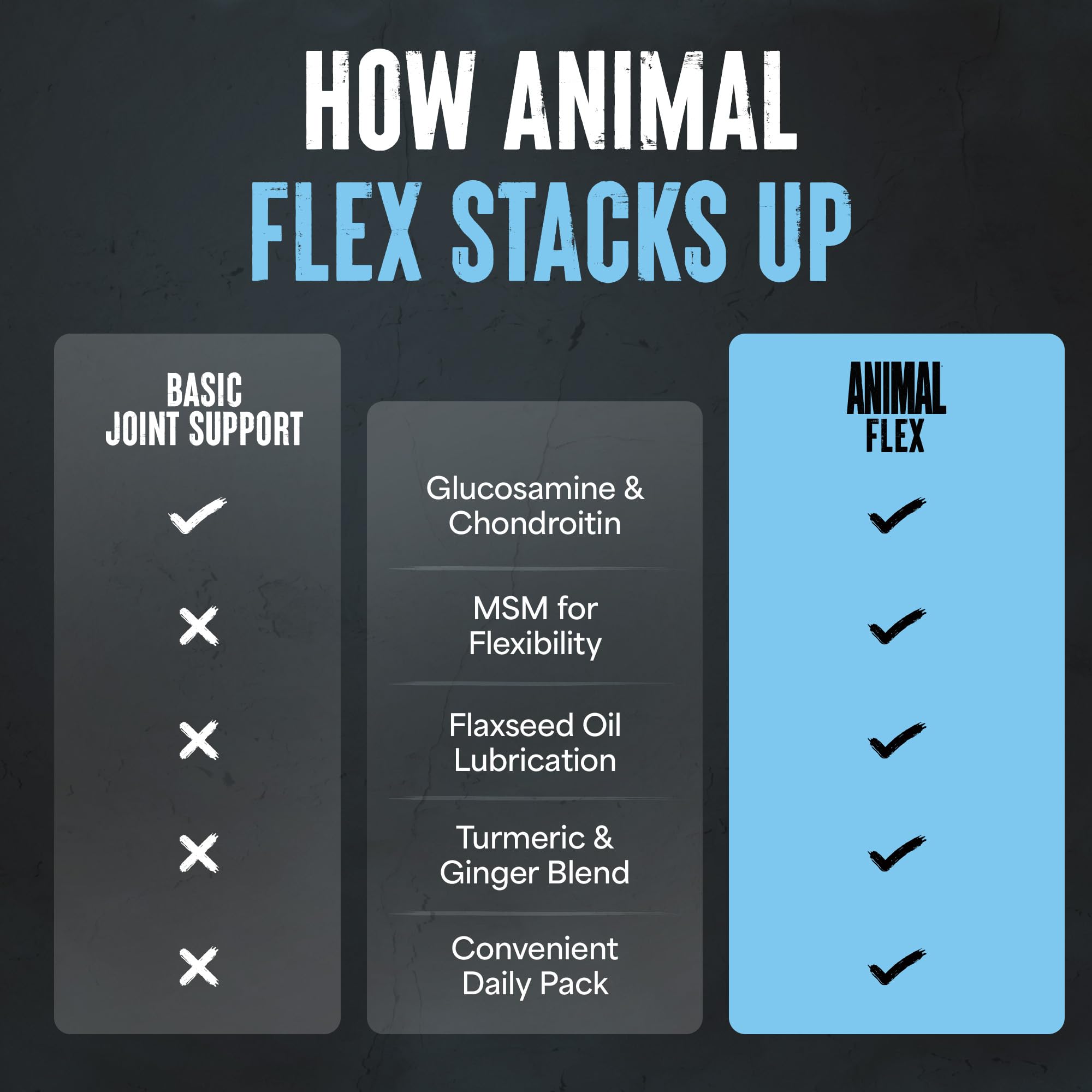 Animal Flex bottle closeup conveys quality and consistency