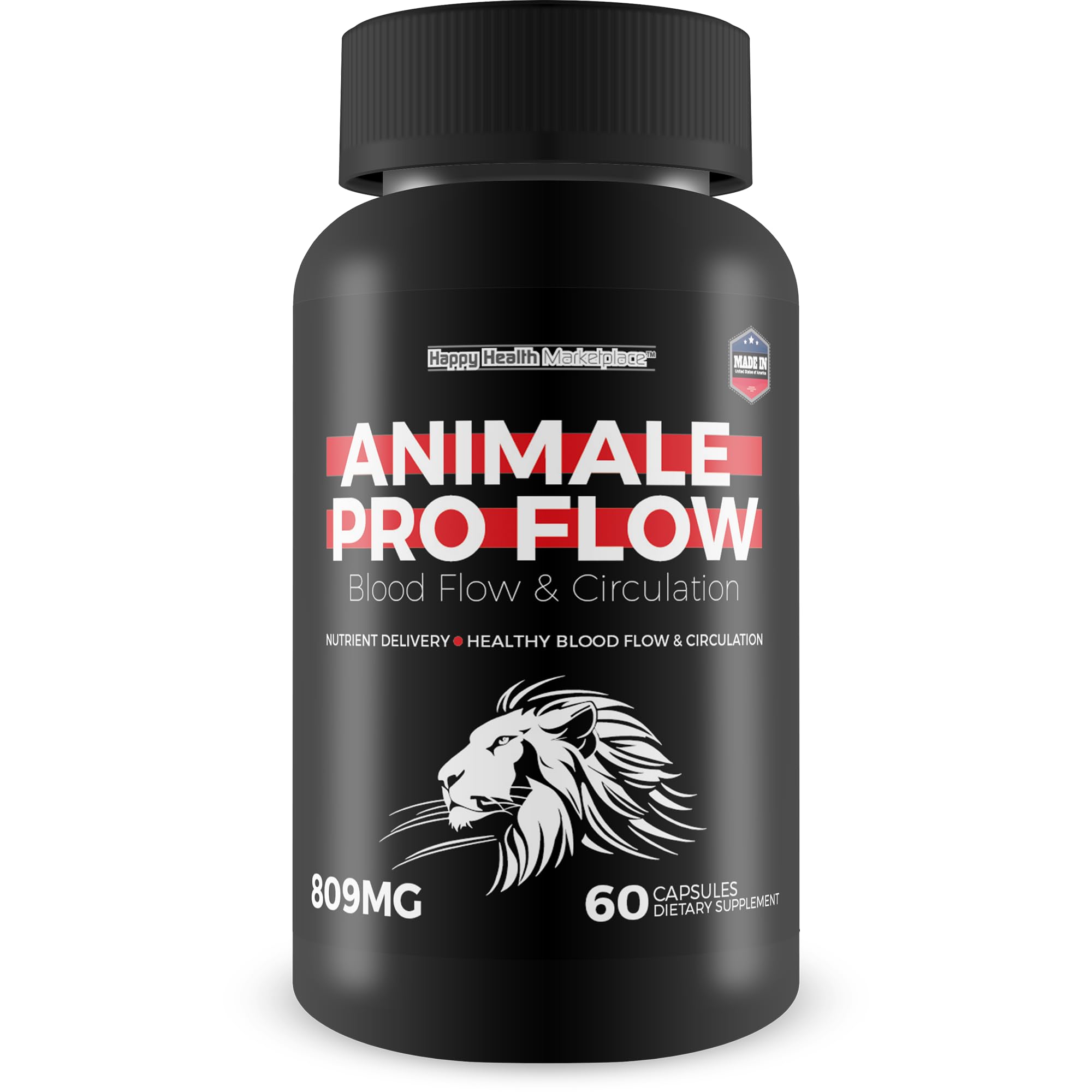 Animale Pro Flow bottle front promotes daily energy for men.