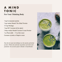 Anima Mundi Mind Energizing Brain Tonic being poured into tea or coffee for a beverage boost