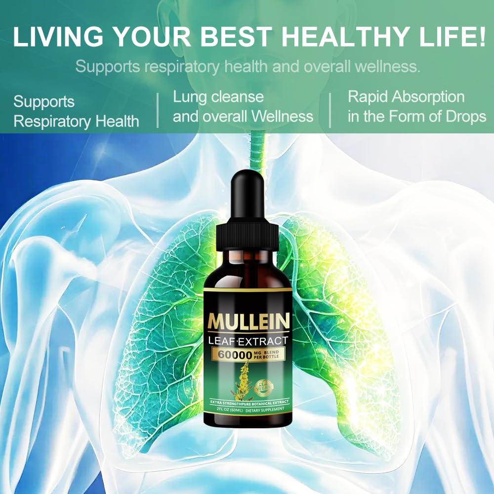 ANKUY Mullein Drops pour bottle showing convenient daily use for respiratory wellness