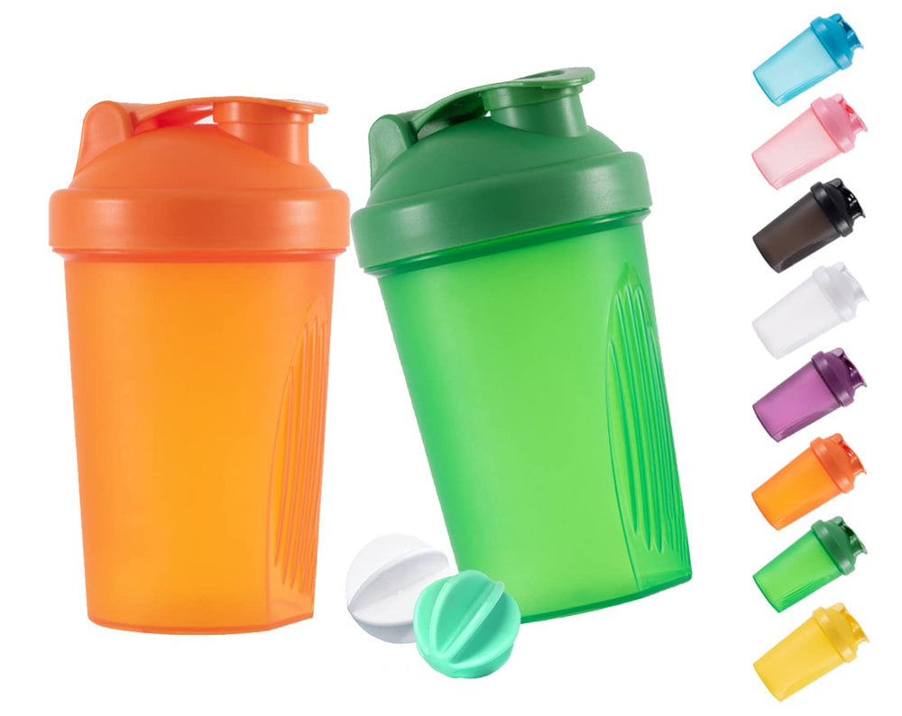 ANNAKIKI shaker orange-cap with whisk ball for smooth shakes