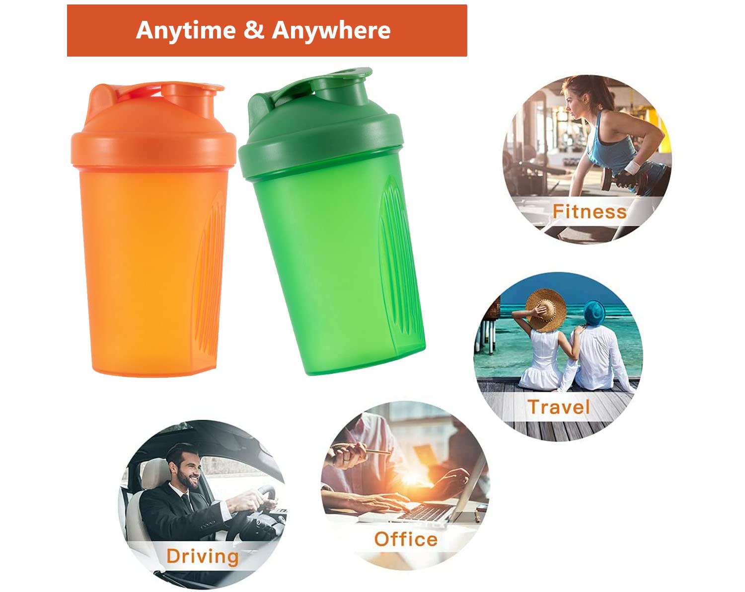 ANNAKIKI shaker wide mouth for easy filling and cleaning