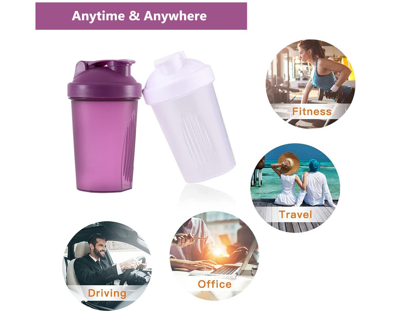 ANNAKIKI shaker bottle flip cap secure close during workouts