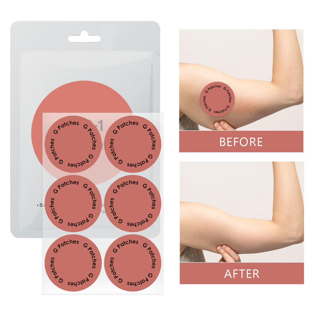 Annsky GLP-1 patch on skin, breathable and comfortable to wear.