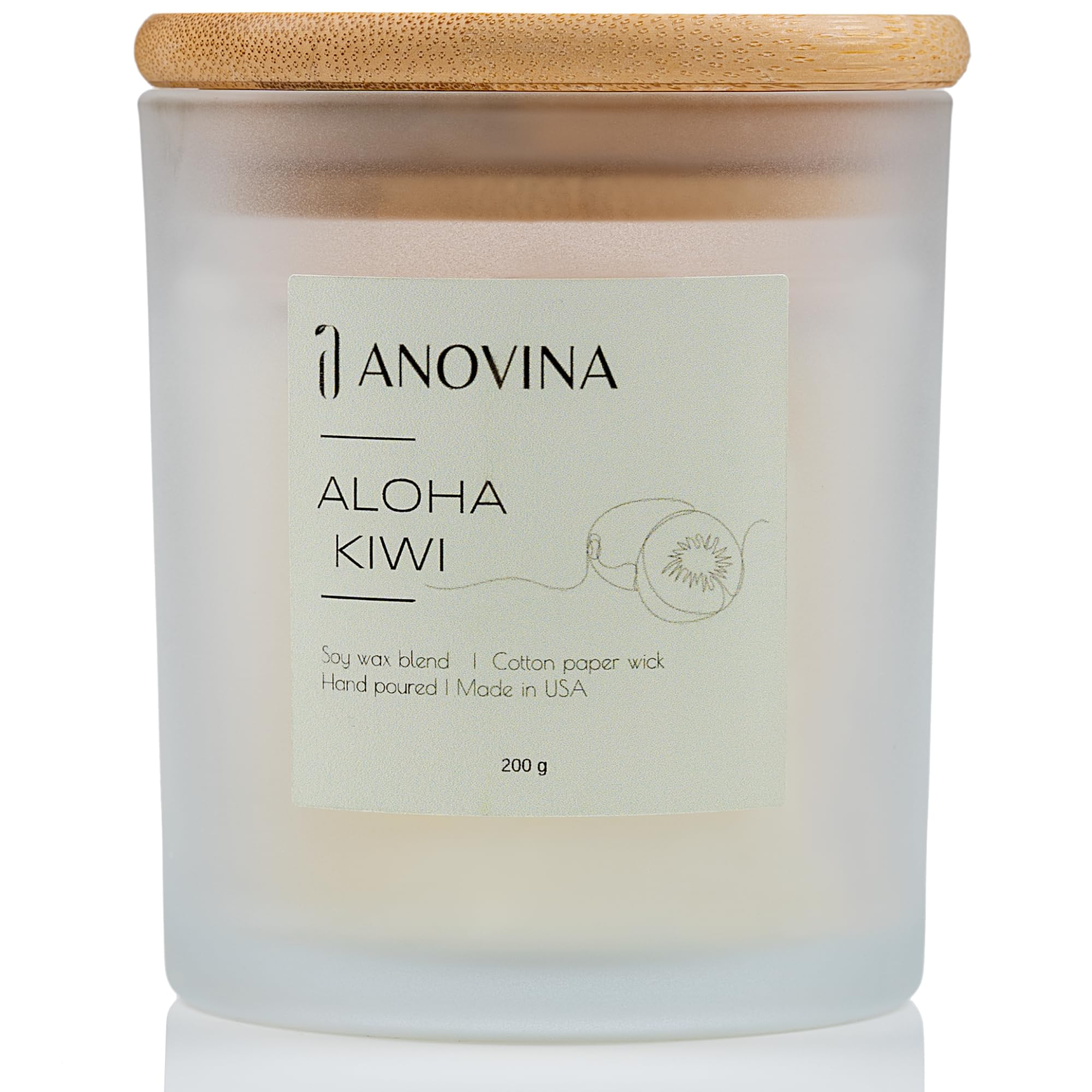 Anovina candle in chic gift packaging, ready for gifting.