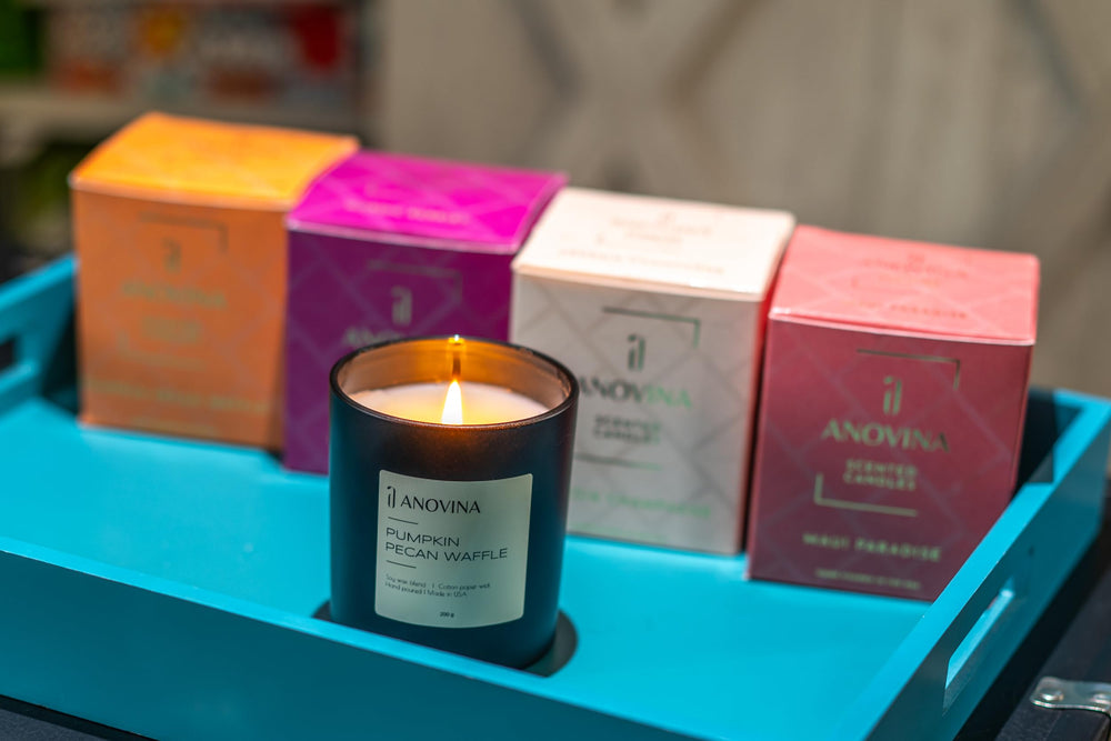 Anovina hand-poured candle—premium craftsmanship delivers a clean, even burn.