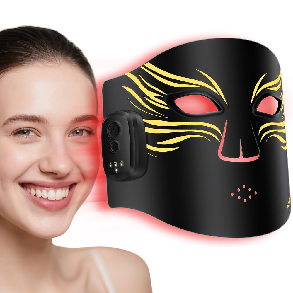 Anpor red light mask with full-face coverage for convenient home skincare.