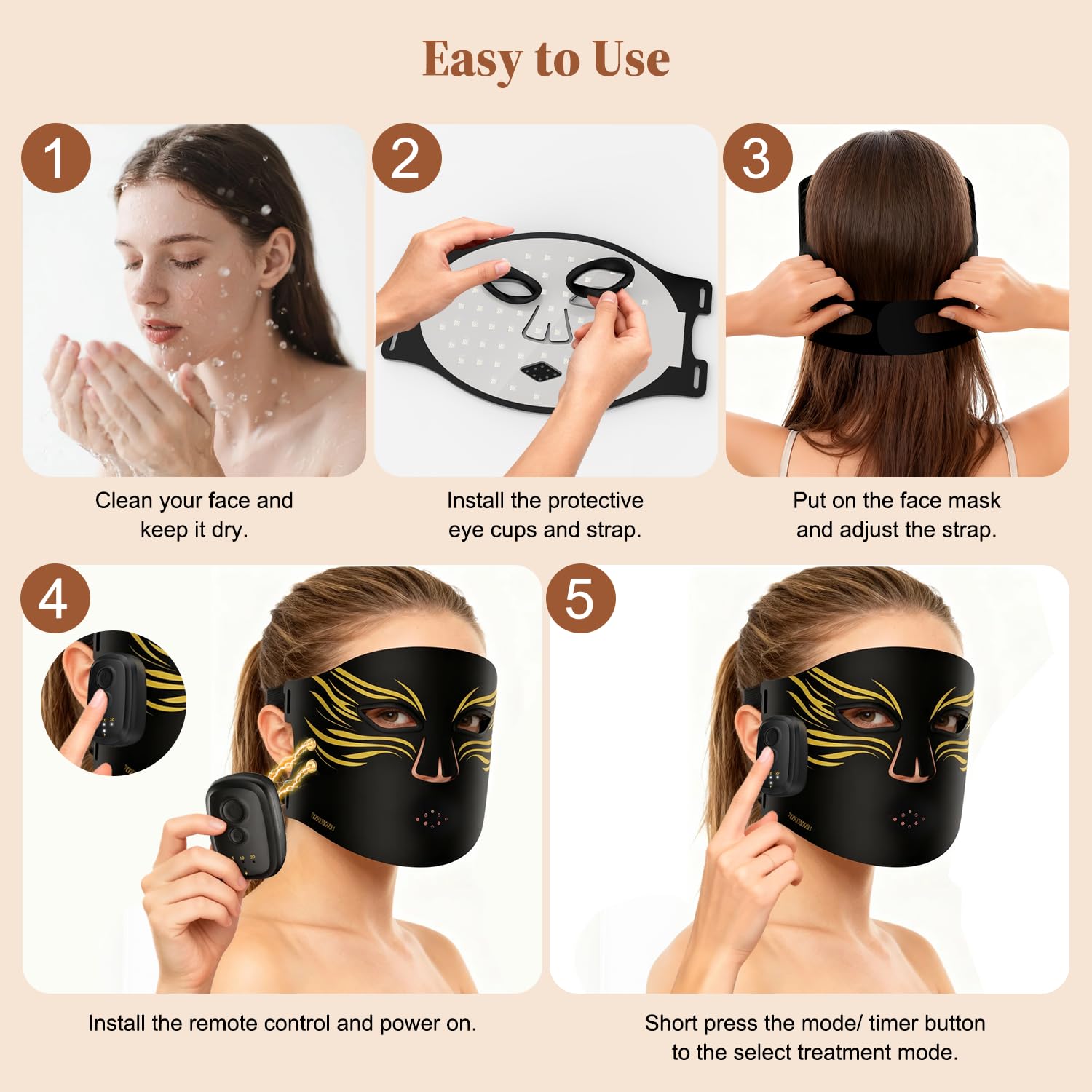 Anpor skin-friendly silicone minimizes irritation during facial sessions.